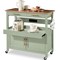Best Choice Products 36in Large Rolling Kitchen Island Cart, 2-Door Cabinet, Outlet, Hooks, & Wheels